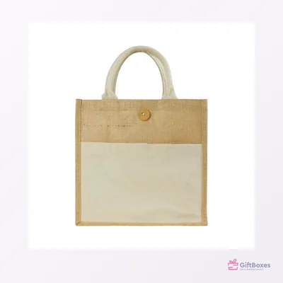 Eco Jute Bag, Cotton Pocket — branded corporate gift Dubai