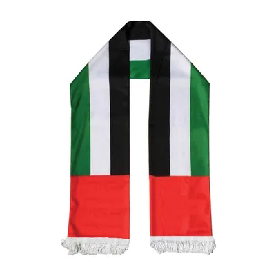 UAE Flag Satin Scarf — branded corporate gift Dubai