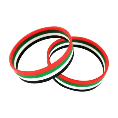 UAE Flag Silicone Wristband — branded corporate gift Dubai