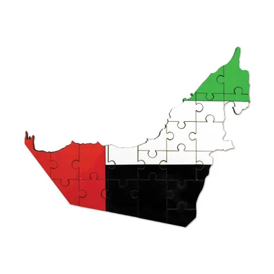UAE Map Hardboard Puzzle, 21 Pieces — branded corporate gift Dubai