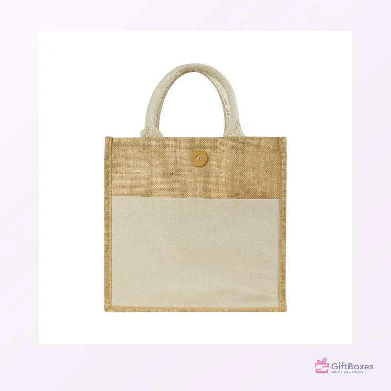 Eco Jute Bag, Cotton Pocket — branded corporate gift Dubai