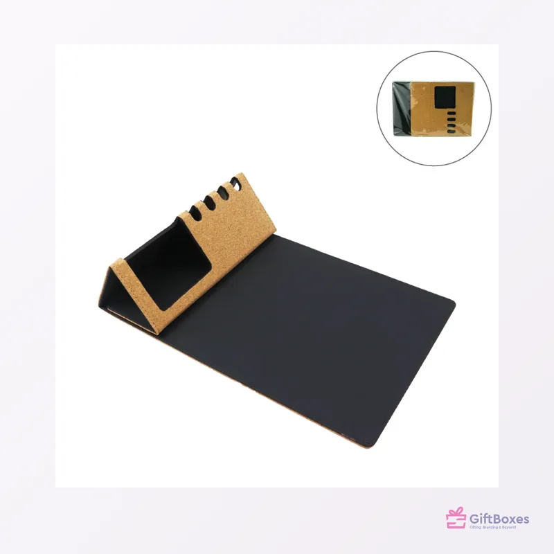 Foldable Cork Mousepad, Phone Holder — branded corporate gift Dubai
