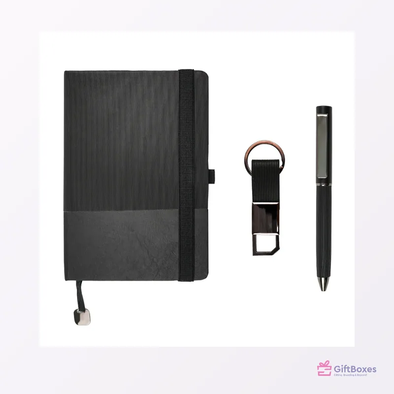 Premium Office Set, Ribbon Handle Box — branded corporate gift Dubai