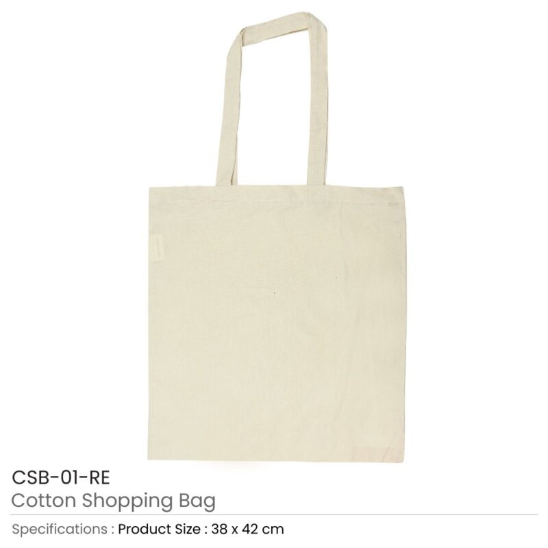 Cotton Shopping Bags with Long Handles