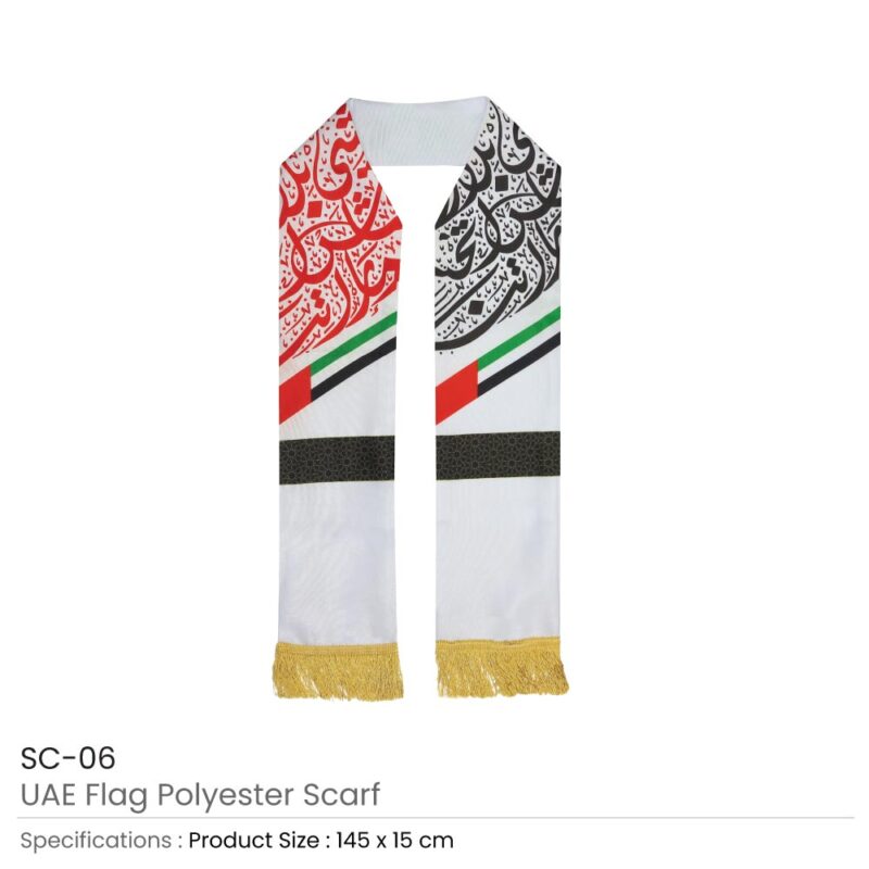 UAE Flag Polyester Scarf