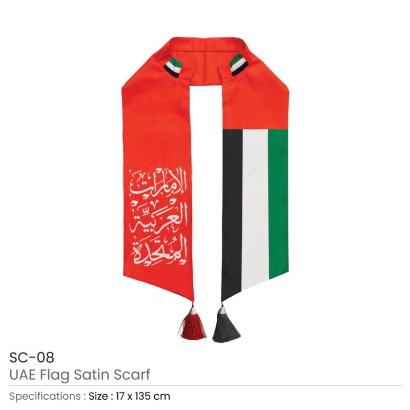 UAE Flag Satin Scarf