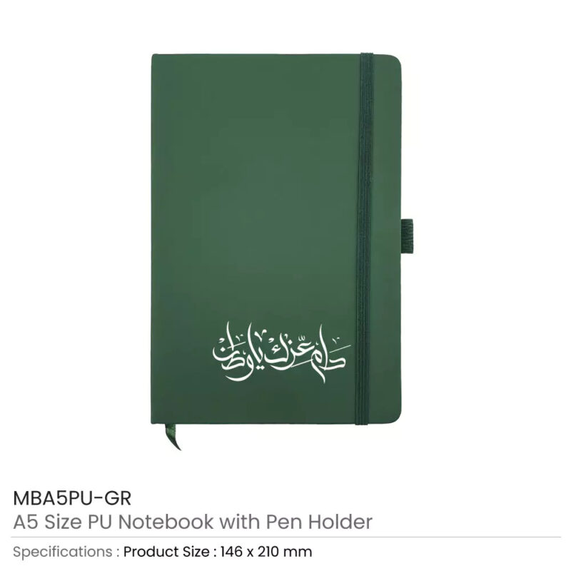 UAE Day PU Notebooks with Pen Holder