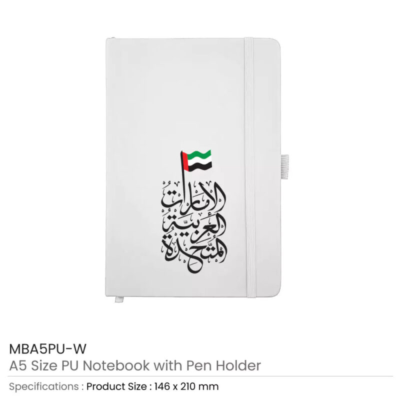 UAE Day PU Notebooks with Pen Holder